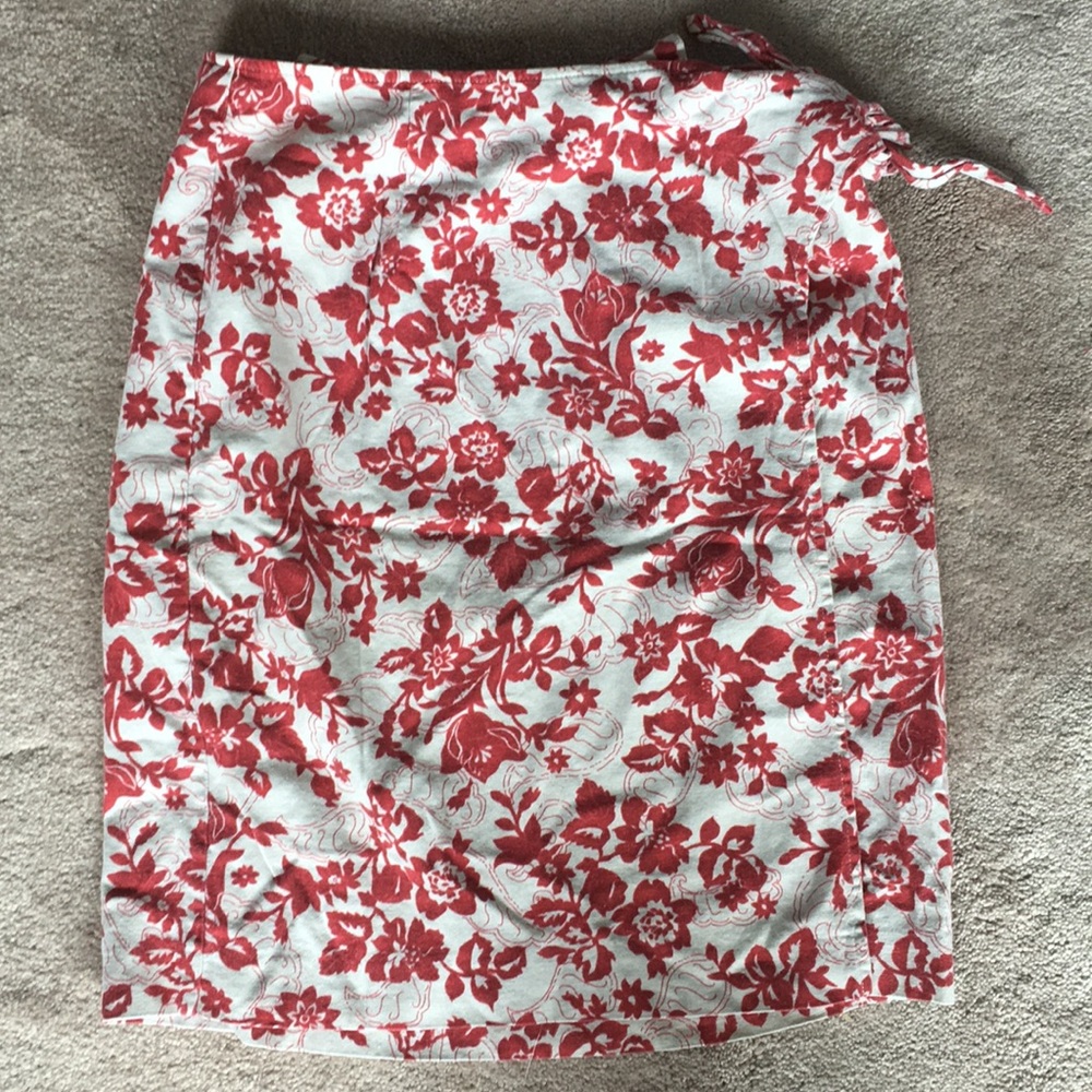 Size 2 Geoffrey Beene Floral Linen Skirt